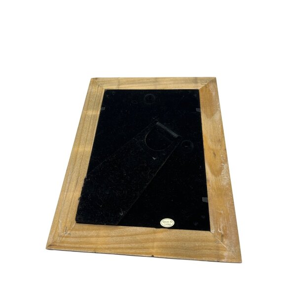 Vintage Black Wooden Picture Frame Set Of 2 W/ Glass Cover 8"x10" & 5"x7" - Picture 7 of 9